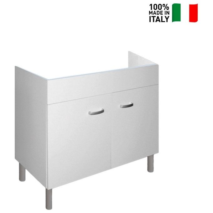 Mobile da cucina sottolavello 80X50 in kit in legno Bianco