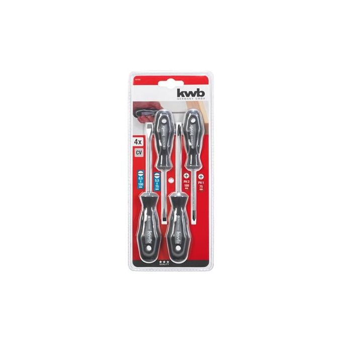 Kwb Set Cacciaviti 4 Pz (Ph 1-2 and Slot 5.5-6.6 Mm)