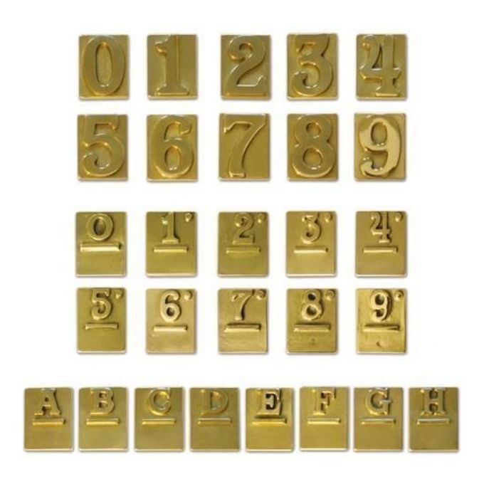 Numeri Civici Ottone Finitura Bronzata Quattro