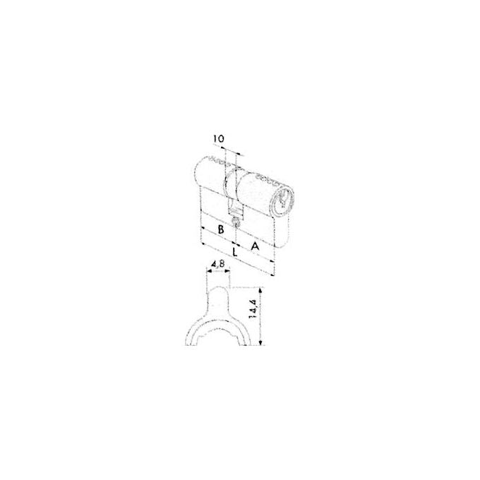 Cisa 08011-04-0 Cilindro Logo 50mm 24.9x24.9mm