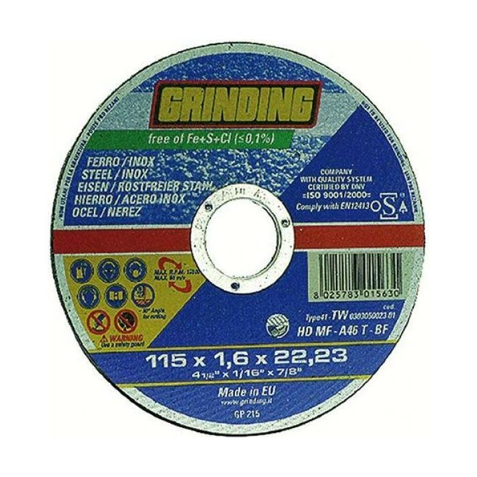 Grinding Mola Abrasiva per Ferro 115x1.0x22mm Tw Hd Mf
