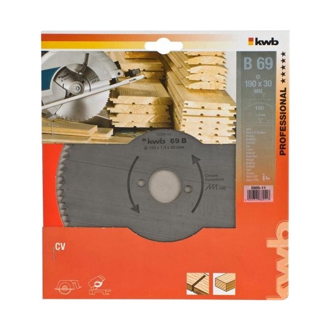 Kwb Lama Legno D.190X30 Mm - 100 Denti