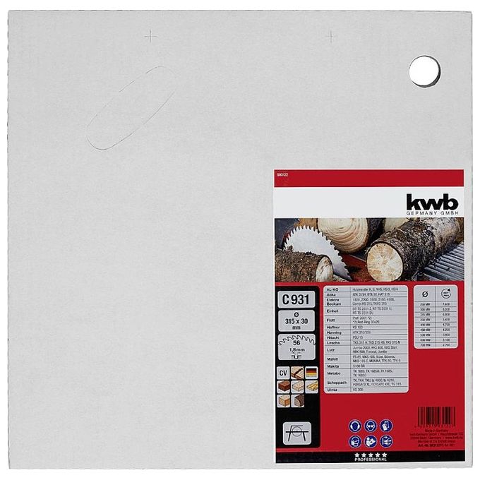 Kwb Lama Legno D.315X30 Mm - 56 Denti