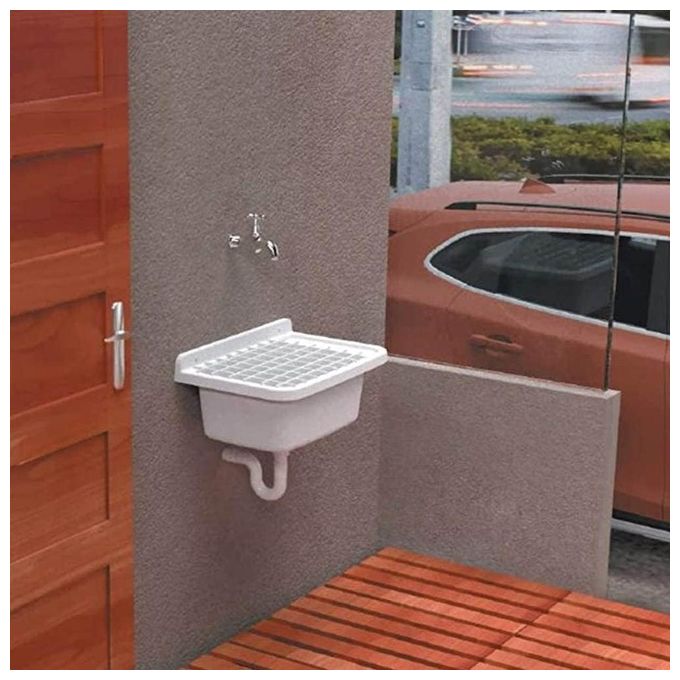Mongardi Pilozzo a parete in resina 50cm con Griglia 50L x 35P x 24H