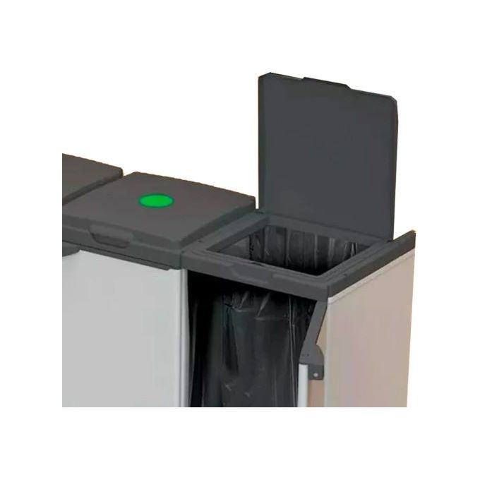 Mongardi Mobile Porta sacco Tris Supporto per Sacchi da 80 L Design Funzionale e Resistente per Rifiuti e Riciclaggio, Perfetto per Uso Domestico e Professionale