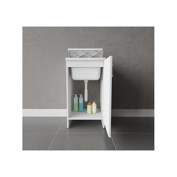 Lavatoio in nobilitato da 45x50x85 cm con vasca in PP