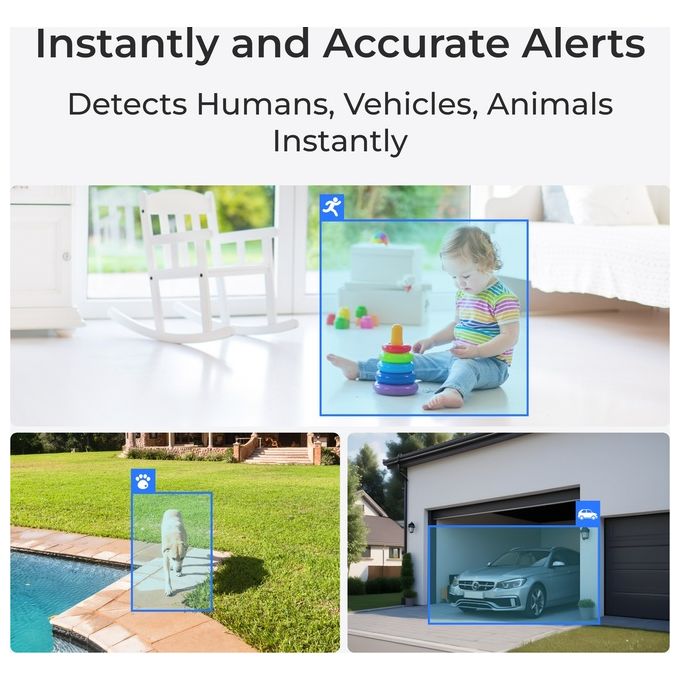 Reolink Telecamera di sicurezza wireless 3MP alimentata a energia solare e a batteria con Smart Detection Bianco