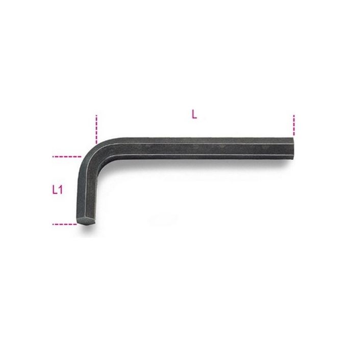 BETA Chiave Esagonale Brugola Piegate Acciaio Brunito - ISO 2936 - 96-n mm 7