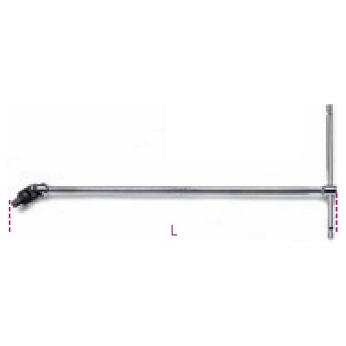 BETA Chiave a t con Maschio Esagonale Snodato Acciaio Cromato - uni 6742 din 3112 - 953mm 4