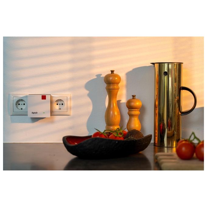 Fritz! 20003111 Mesh Set 1600 Sistema Mesh Wi-Fi 6 (802.11ax) Dual-band 2.4 GHz 5 GHz 3000 Mbit-s colore Rosso Bianco
