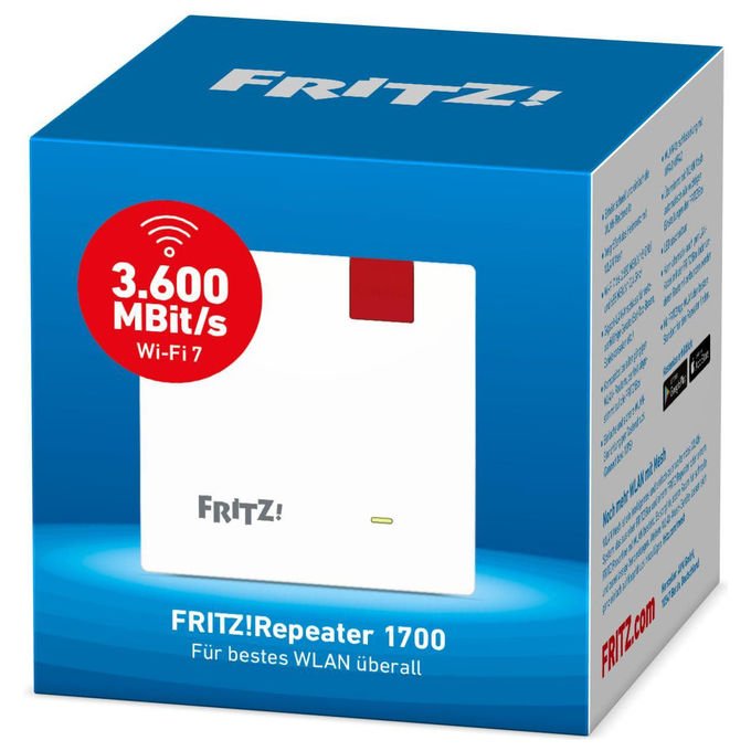 Fritz! 20003134 Sistema Wi-Fi Mesh Dual-band 2.4 GHz 5 GHz Wi-Fi 7 802.11be 3600 Mbit-s Rosso Bianco