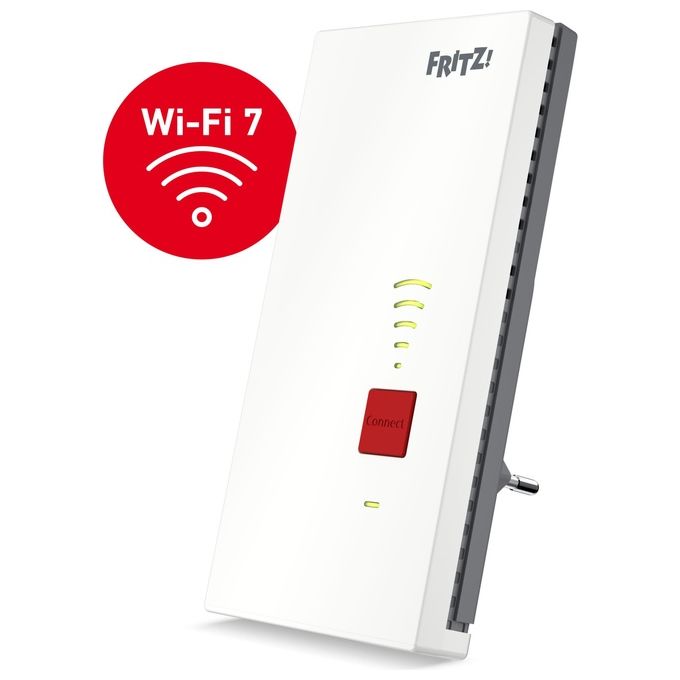 Fritz! 20003142 Mesh Set 2700 Ripetitore di rete Wi-Fi 7 (802.11be) Dual-band 6500 Mbit-s 2.5 Gigabit Ethernet 2 pezzi colore Bianco