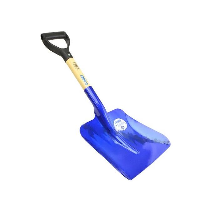 Agef Pala da Neve in Alluminio Leggero con Manico in Faggio 42cm con Impugnatura