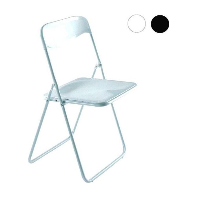 Metal far Sedia Acciaio Pieghevole Poker nera Metalfar