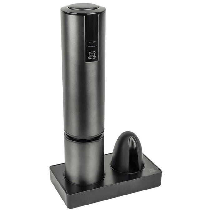 Peugeot 201043 Elis Touch Cavatappi Elettrico Ricaricabile USB con Taglia Capsule 27 cm colore Carbon