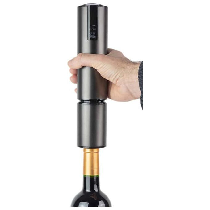 Peugeot 201043 Elis Touch Cavatappi Elettrico Ricaricabile USB con Taglia Capsule 27 cm colore Carbon