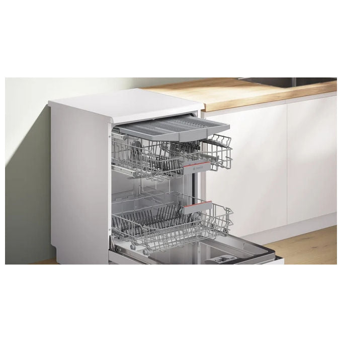Bosch Serie 4 SMS4EVW08E Lavastoviglie a libera installazione con top removibile 14 coperti Classe B Rumorosita' 44dB Efficient Dry Home Connect 6 programmi 3' cestello 60 cm Bianco