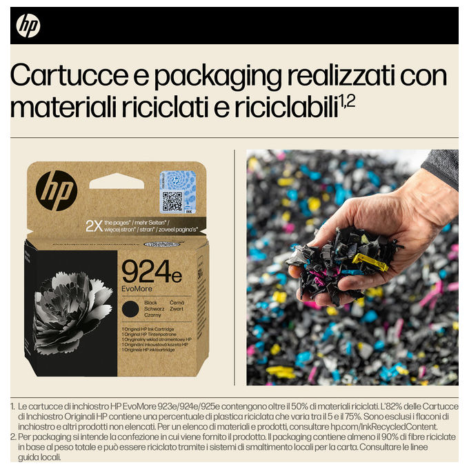 HP 4K0V0NE Cartuccia di Inchiostro Nero Originale Resa Elevata 1000 Pagine colore Nero