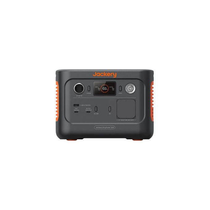Jackery 21-0001-000213 Explorer 240 v2 Stazione di Alimentazione Portatile 256 Wh 300 W Batteria Ioni di Litio colore Nero Arancione