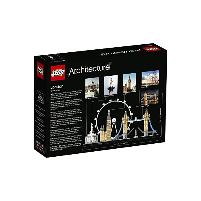 LEGO Architecture 21034 Londra, con London Eye, Big Ben e Tower Bridge, Modellismo Monumenti, Set da Collezione, Idea Regalo