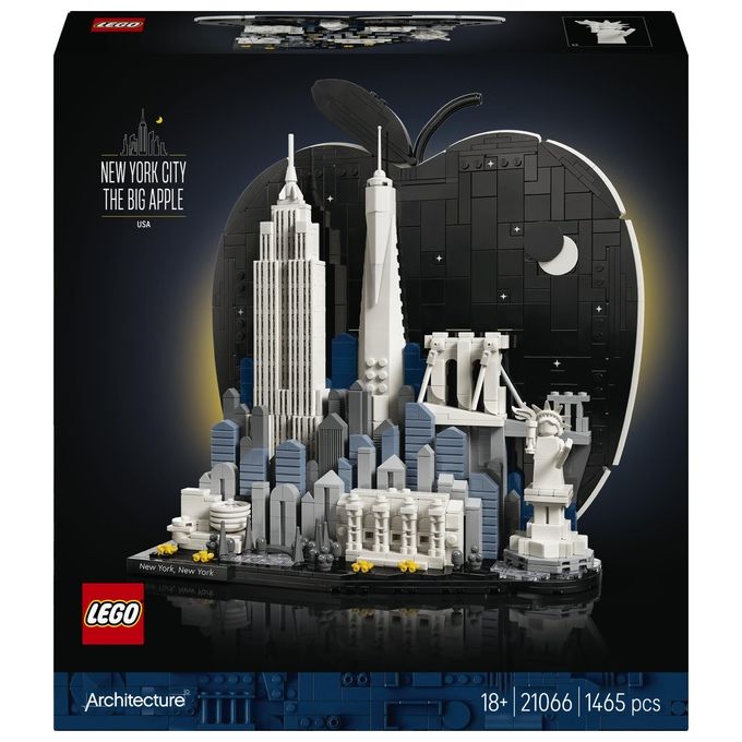 Lego 21066 Architecture New York City La Grande Mela Set Costruzioni per Adulti 1465 Pezzi colore Multicolore