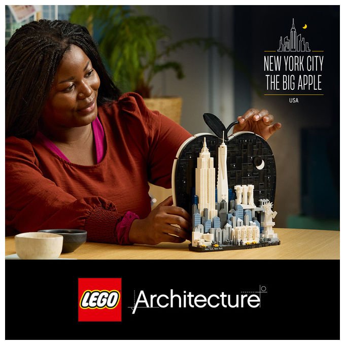 Lego 21066 Architecture New York City La Grande Mela Set Costruzioni per Adulti 1465 Pezzi colore Multicolore