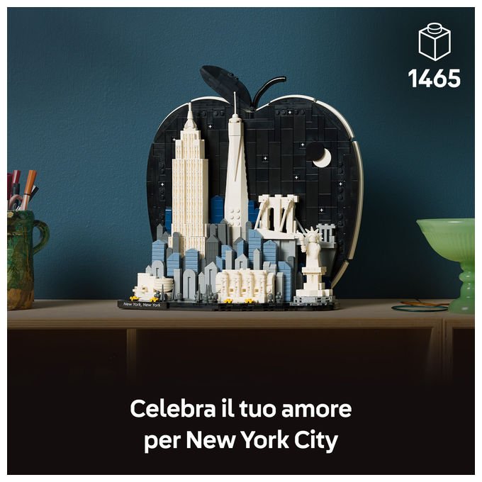 Lego 21066 Architecture New York City La Grande Mela Set Costruzioni per Adulti 1465 Pezzi colore Multicolore