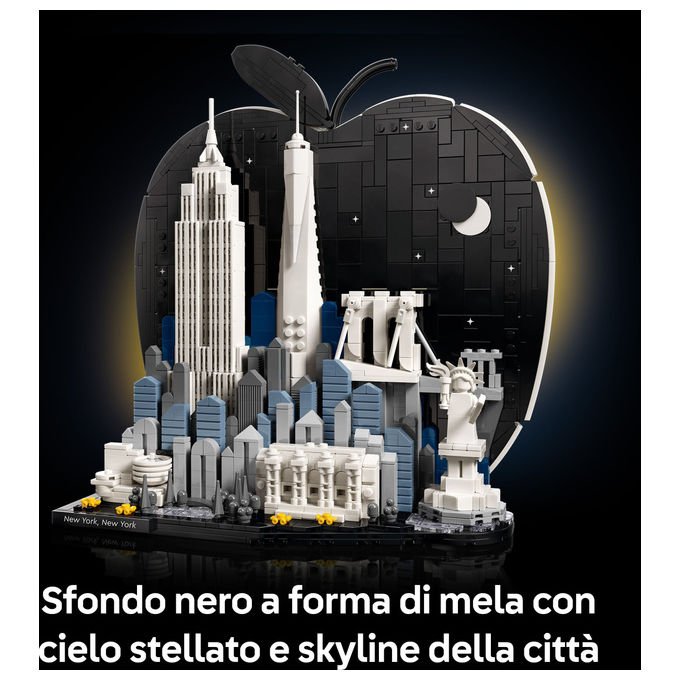 Lego 21066 Architecture New York City La Grande Mela Set Costruzioni per Adulti 1465 Pezzi colore Multicolore