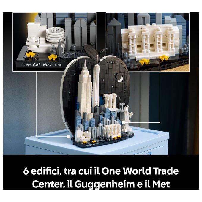 Lego 21066 Architecture New York City La Grande Mela Set Costruzioni per Adulti 1465 Pezzi colore Multicolore