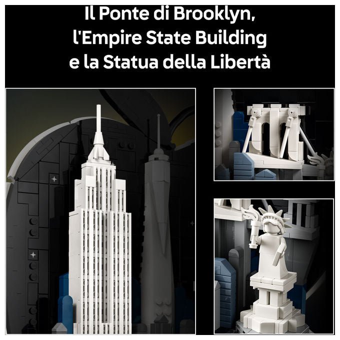Lego 21066 Architecture New York City La Grande Mela Set Costruzioni per Adulti 1465 Pezzi colore Multicolore