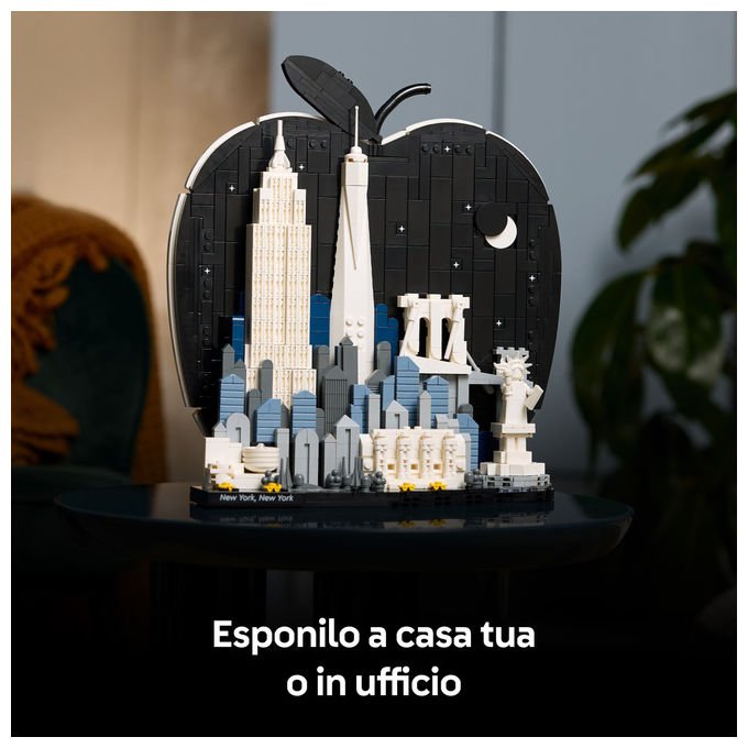 Lego 21066 Architecture New York City La Grande Mela Set Costruzioni per Adulti 1465 Pezzi colore Multicolore