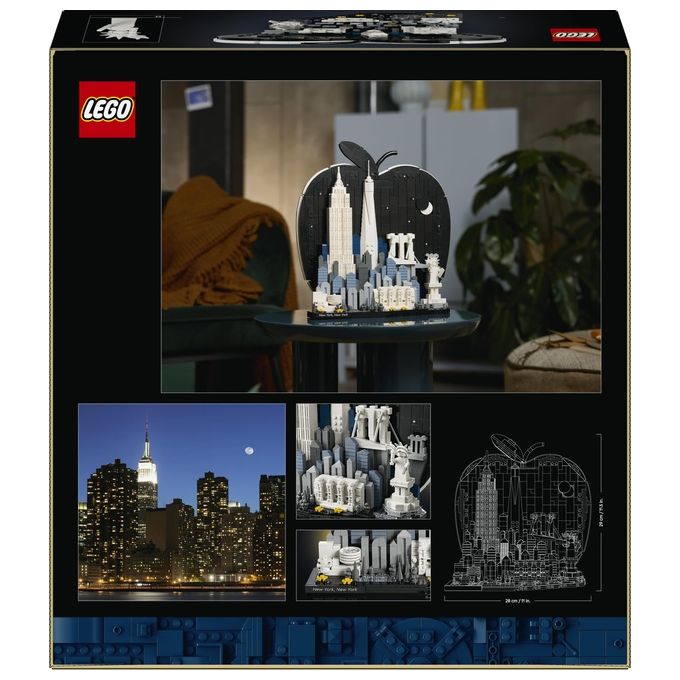 Lego 21066 Architecture New York City La Grande Mela Set Costruzioni per Adulti 1465 Pezzi colore Multicolore