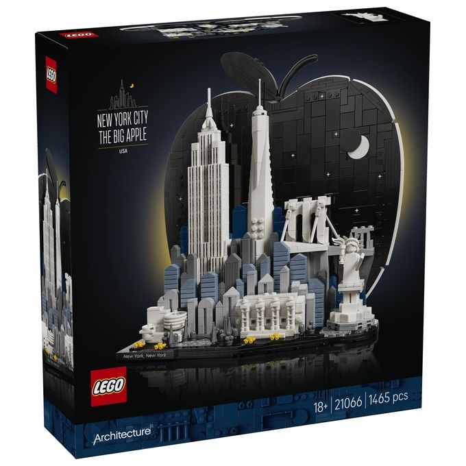 Lego 21066 Architecture New York City La Grande Mela Set Costruzioni per Adulti 1465 Pezzi colore Multicolore