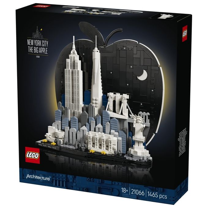 Lego 21066 Architecture New York City La Grande Mela Set Costruzioni per Adulti 1465 Pezzi colore Multicolore