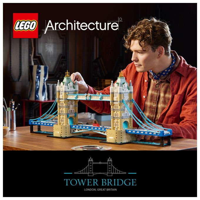 Lego 21067 Architecture Modello di Costruzione Ponte di Londra 3745 pezzi dimensioni 35x89x19 cm colore Multicolore