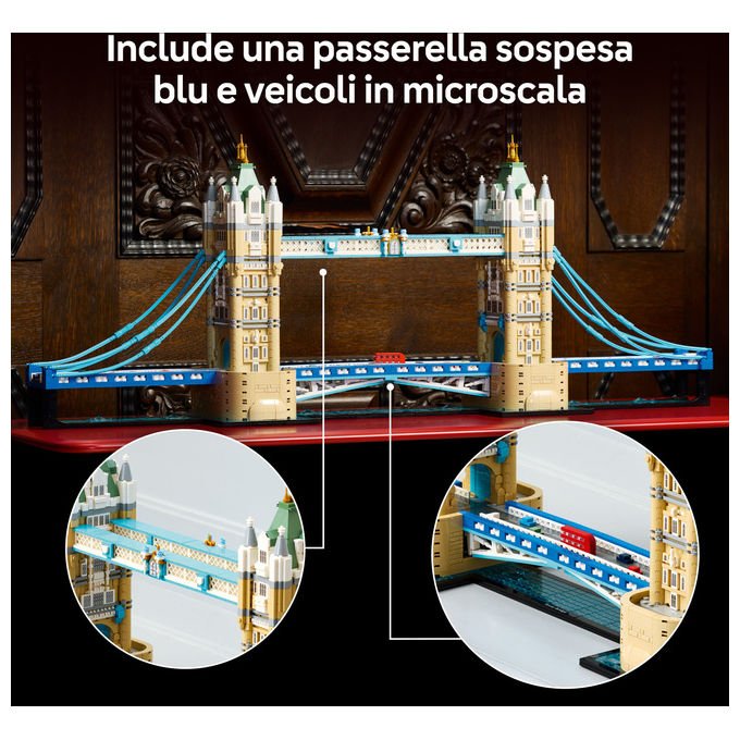 Lego 21067 Architecture Modello di Costruzione Ponte di Londra 3745 pezzi dimensioni 35x89x19 cm colore Multicolore