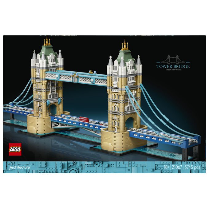 Lego 21067 Architecture Modello di Costruzione Ponte di Londra 3745 pezzi dimensioni 35x89x19 cm colore Multicolore