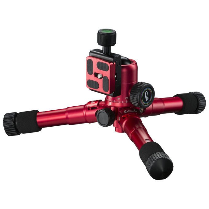 Mantona 21183 Kaleido Mini Treppiede da Viaggio con Testa a Sfera e Piastra a Sgancio Rapido Capacita' 5 Kg Altezza Max 49.5 cm colore Rosso Metallizzato