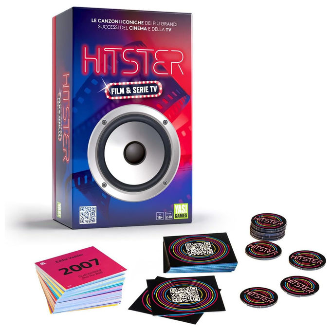 Rocco Giocattoli Hitster Gioco da Tavolo Musicale Film e Serie TV 308 Carte 2-10 Giocatori 16+
