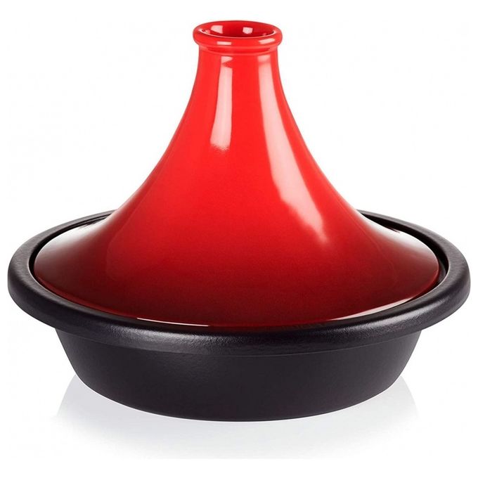 Le Creuset 25138270600422 Tajine in Ghisa Vetrificata 2,3 L per Forno e Induzione colore Ciliegia