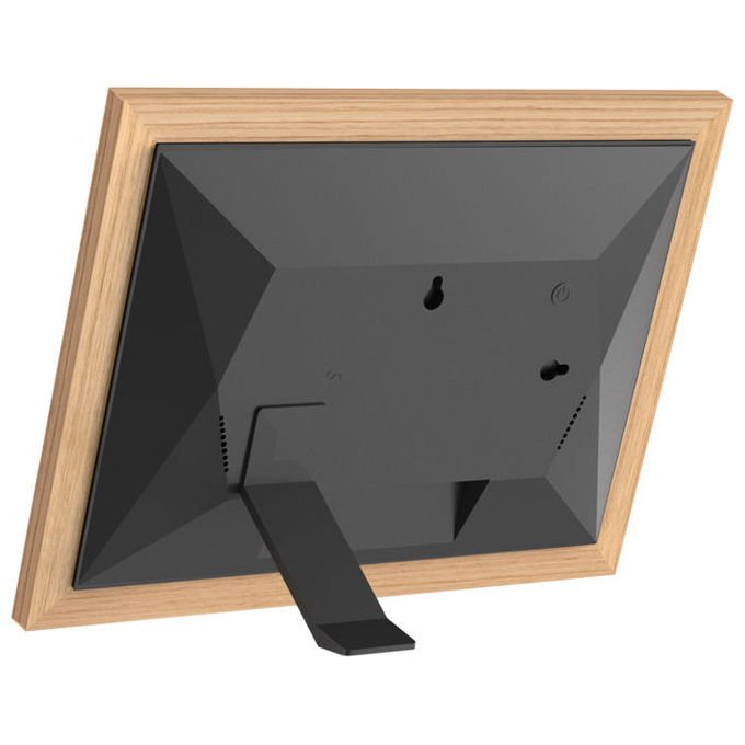 Braun 21265 DigiFrame 10B Cornice per Foto Digitale 10.1'' Touch Screen Wi-Fi 32 GB Memoria Interna MicroSD Supportata colore Nero Legno