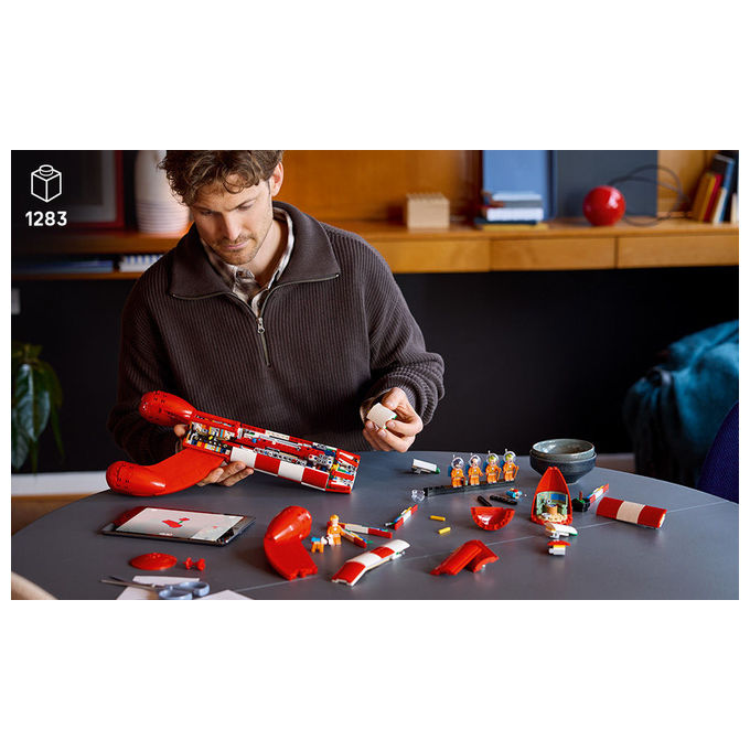 Lego 21367 LEGO Ideas Set da Costruzione Razzo Lunare di Tintin 1283 Pezzi 5 Minifigure colore Multicolore