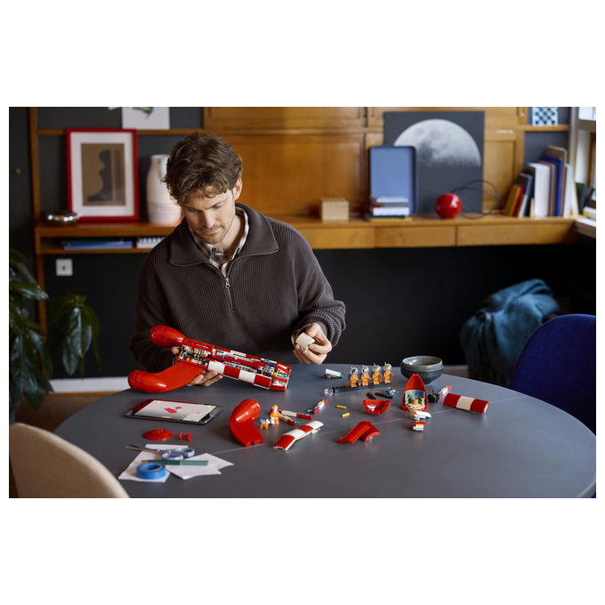 Lego 21367 LEGO Ideas Set da Costruzione Razzo Lunare di Tintin 1283 Pezzi 5 Minifigure colore Multicolore