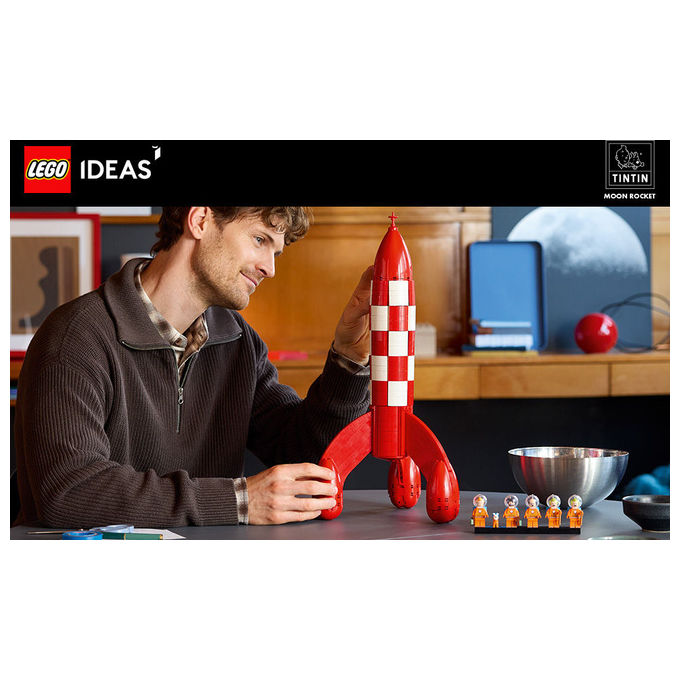 Lego 21367 LEGO Ideas Set da Costruzione Razzo Lunare di Tintin 1283 Pezzi 5 Minifigure colore Multicolore