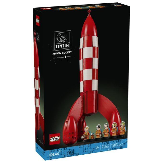 Lego 21367 LEGO Ideas Set da Costruzione Razzo Lunare di Tintin 1283 Pezzi 5 Minifigure colore Multicolore