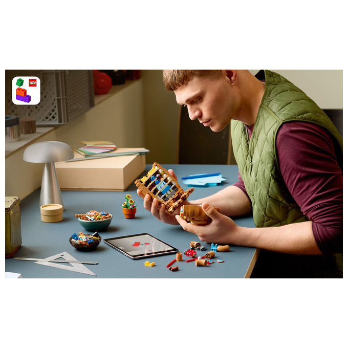 Lego 21370 LEGO Ideas Kit Modellismo per Adulti con Figura Aliena Fiori Finti e Mattoncino Luminoso colore Multicolore