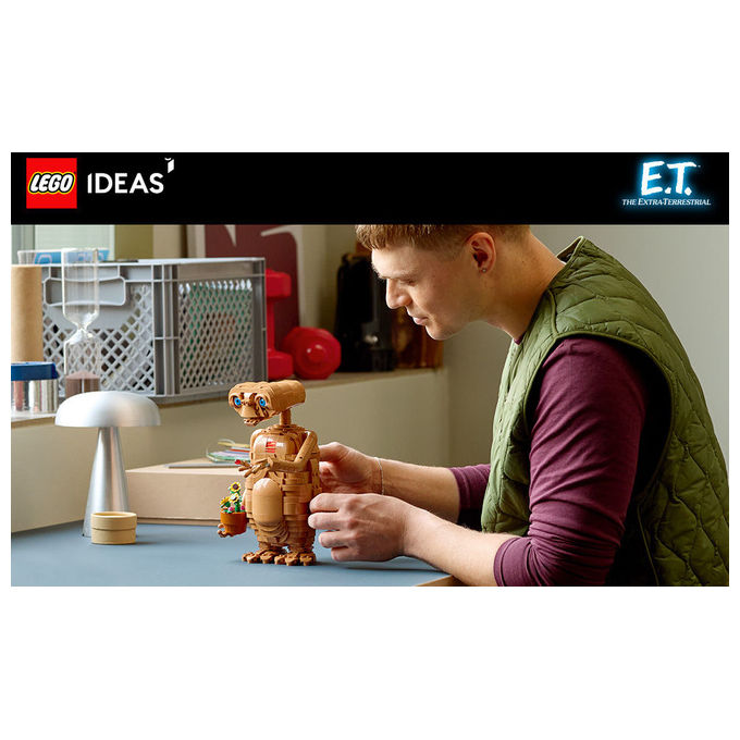 Lego 21370 LEGO Ideas Kit Modellismo per Adulti con Figura Aliena Fiori Finti e Mattoncino Luminoso colore Multicolore