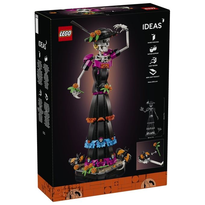 Lego 21372 LEGO Ideas Kit Modellismo per Adulti con Scheletro Fiori Finti e Farfalle Monarca 1212 pezzi colore Multicolore