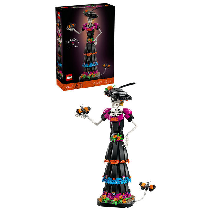 Lego 21372 LEGO Ideas Kit Modellismo per Adulti con Scheletro Fiori Finti e Farfalle Monarca 1212 pezzi colore Multicolore