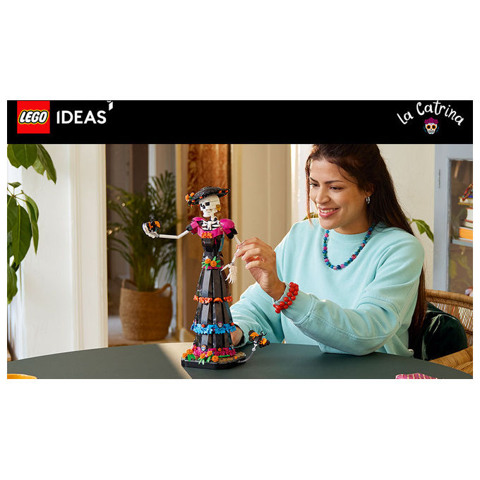 Lego 21372 LEGO Ideas Kit Modellismo per Adulti con Scheletro Fiori Finti e Farfalle Monarca 1212 pezzi colore Multicolore